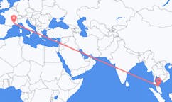 Flüge von Narathiwat, Thailand nach Nîmes, Frankreich