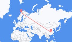 Vluchten van Yueyang, China naar Narvik, Noorwegen