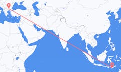 Flyreiser fra Kupang, Indonesia til Plovdiv, Bulgaria