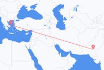 Flyrejser fra Sukkur, Pakistan til Skíros, Grækenland