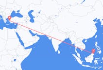 Lennot Sandakanista, Malesia Izmiriin, Turkki