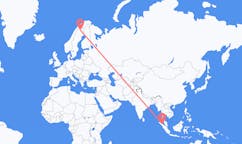 Voos de Medan, Indonésia para Kiruna, Suécia