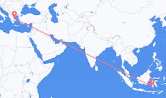 Flyg från Makassar, Indonesien till Skiáthos, Grekland