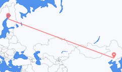 중국 선양에서 출발해 핀란드 코콜라로(으)로 가는 항공편