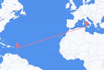 Flyrejser fra Antigua, Antigua og Barbuda til Trapani, Italien