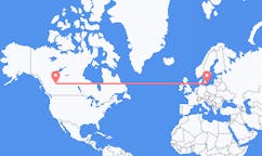 Flüge von Grand Prairie, Kanada nach Bornholm, Dänemark