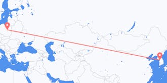 Lennot Etelä-Koreasta Puolaan
