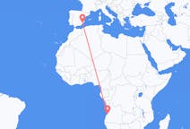 Flyreiser fra Catumbela, Angola til Murcia, Spania