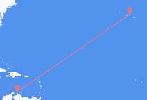 Flyreiser fra Aruba, til Terceira