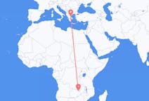 Flyrejser fra Ndola, Zambia til Volos, Grækenland