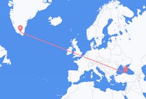 出发地 格陵兰纳萨尔苏克目的地 土耳其锡诺普的航班