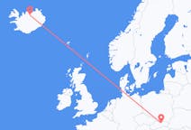 Vluchten van Poprad, Slowakije naar Akureyri, IJsland