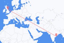 Lennot Visakhapatnamista, Intia Durhamiin, Englanti