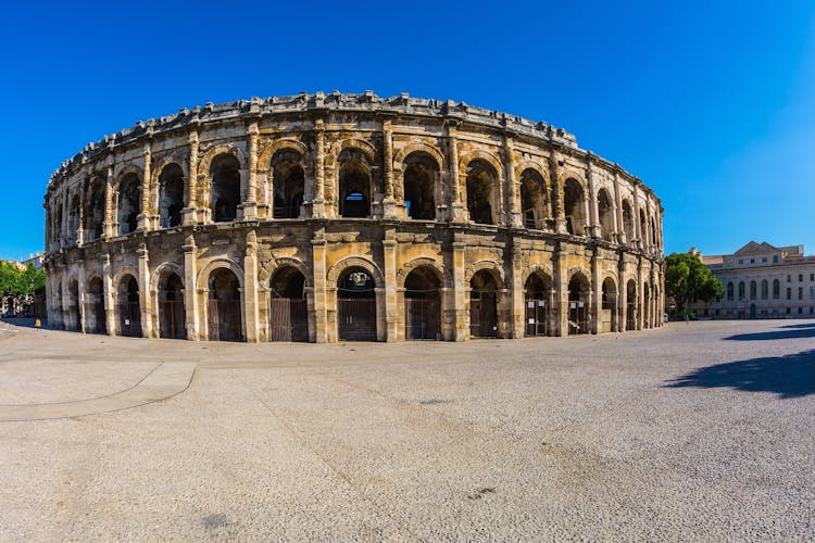 Photo of Roman amphitheater in Nimes.