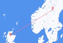 Lennot Invernessistä, Skotlanti Östersundiin, Ruotsi