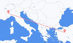 Flyreiser fra Torino, Italia til Kutahya, Tyrkia