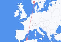 Flyrejser fra Chlef, Algeriet til Kristiansand, Norge