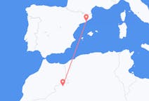 Flyreiser fra Béchar, til Barcelona