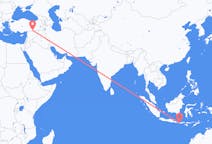 Lennot Prayasta, Lombokista, Indonesia Şanlıurfaan, Turkki