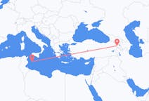 Flug frá Jerevan, Armeníu til Lampedusa, Ítalíu