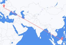 Lennot Tarakanista, Pohjois-Kalimantanista, Indonesia Katowiceen, Puola