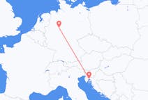 크로아티아 리예카에서 출발해 독일 파더본에게(으)로 가는 항공편