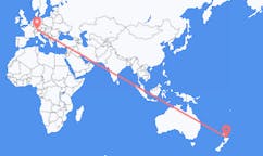 Vluchten van Tauranga, Nieuw-Zeeland naar Friedrichshafen, Duitsland