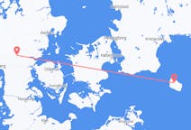 Flyreiser fra Bornholm, Danmark til Billund, Danmark