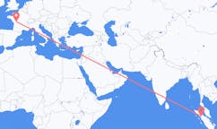 Flyrejser fra Siborong-Borong, Indonesien til Poitiers, Frankrig