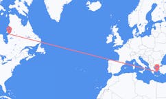 Flyg från Kuujjuarapik, Kanada till Mykonos, Grekland