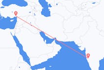 Lennot Kolhapurista, Intia Adanalle, Turkki