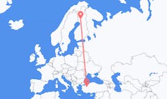 Flyreiser fra Rovaniemi, Finland til Kutahya, Tyrkia