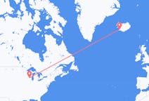 Flyrejser fra Madison til Reykjavík