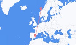 Vols de Kristiansund, Norvège pour Murcie, Espagne