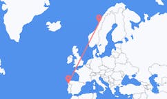 Voos de Sandnessjøen, Noruega para Vigo, Espanha