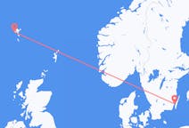 Lennot Kalmarista, Ruotsista Sørváguriin, Färsaarille