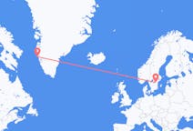 Vluchten van Maniitsoq, Groenland naar Linköping, Zweden