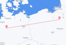 Flyg från Hannover, Tyskland till Szczytno, Polen