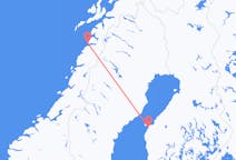 Lennot Bodøsta, Norja Vaasaan, Suomi