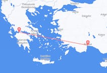 Lennot Antalyasta, Turkki Patrasiin, Kreikka