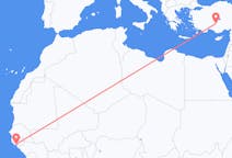 Flyreiser fra Bissau, til Konya