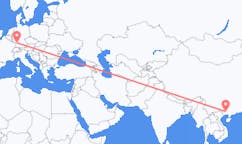 Flyrejser fra Nanning, Kina til Karlsruhe, Tyskland