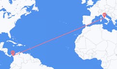 Vluchten van La Palma (ort i Mexiko, Guanajuato, Salamanca), Panama naar Rome, Italië
