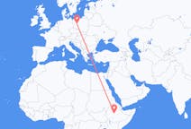 Flyrejser fra Addis Ababa til Poznan