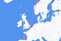Vols de Kristiansund, Norvège pour Santander, Espagne