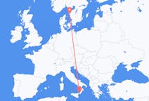 Loty z Göteborg, Szwecja do Reggio Calabria, Włochy