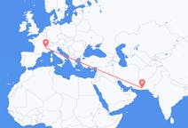 Flug frá Turbat, Pakistan til Grenoble, Frakklandi