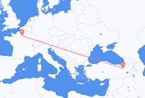 Flyreiser fra Erzurum, til Paris