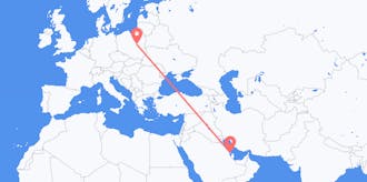 Voos do Bahrein para a Polónia