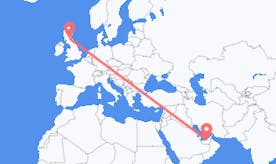 Lennot Yhdistyneistä arabiemiirikunnista Skotlantiin